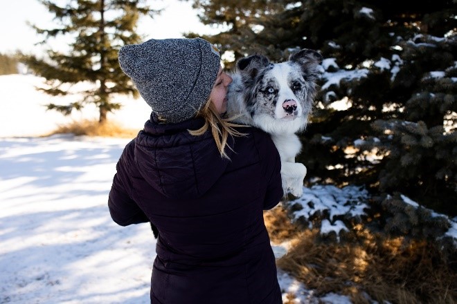 Dani with her sweet dog Crash