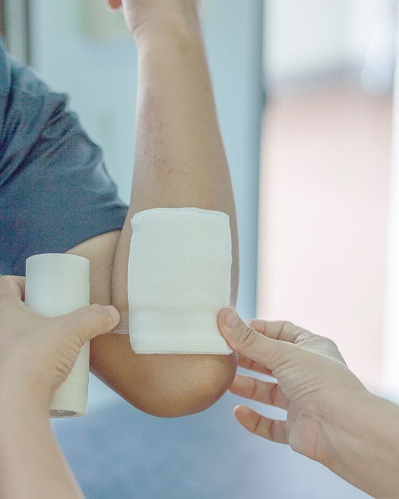 clean and cover wound